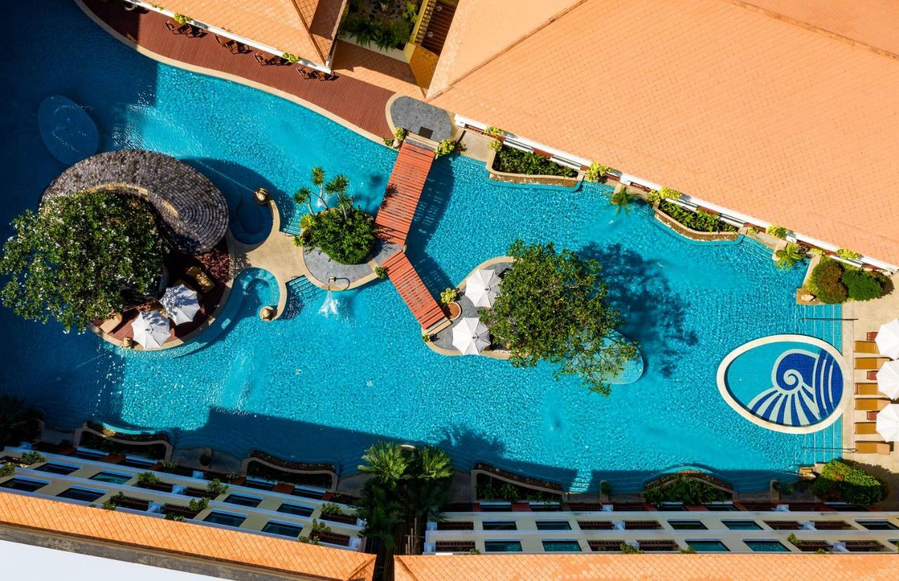 Patong Paragon Resort & Spa Sha Extra Plus Екстериор снимка Aerial view of the pool at the Royal Wing Hotel
